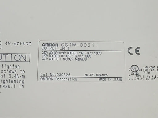 LOT OF 3 OMRON CS1W-OD211 OUTPUT UNITS CS1WOD211, 24V DC