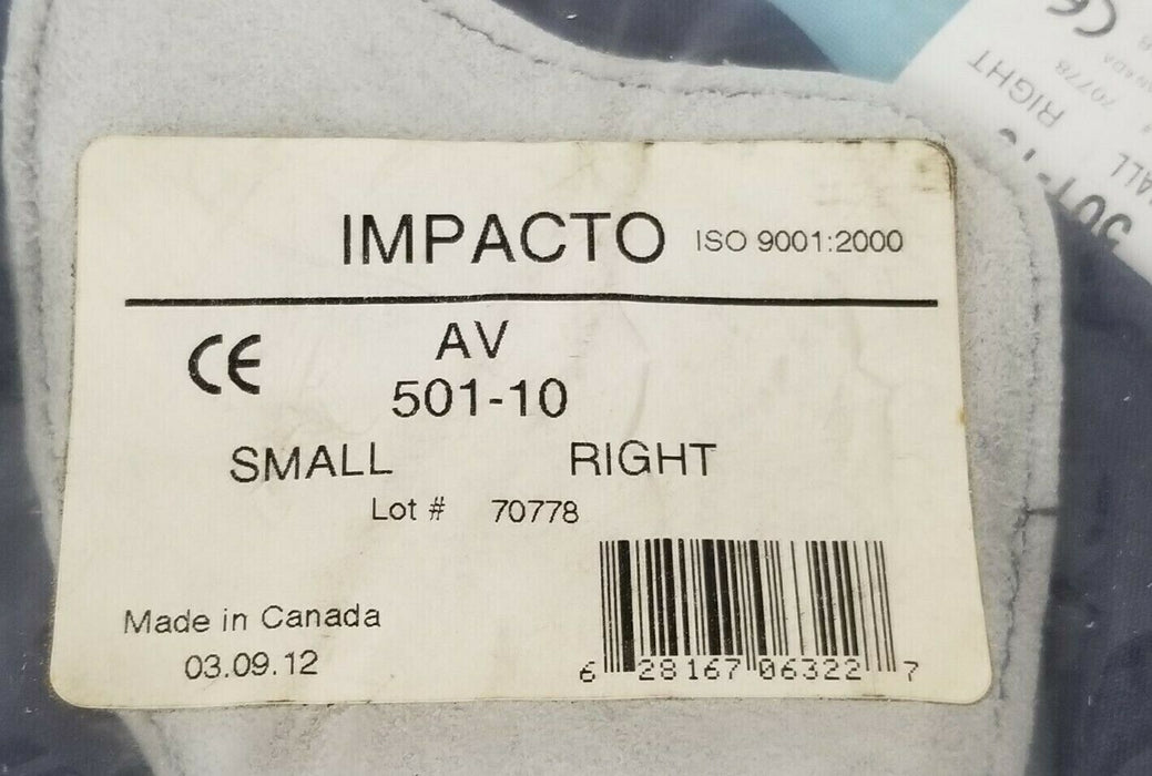 NEW IMPACTO AV 501-10 LEFT & AV 501-10 RIGHT ANTI-IMPACT GLOVE SET SMALL