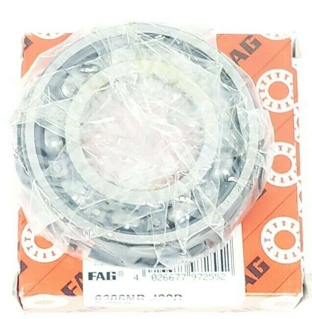 LOT OF 2 NIB FAG 6206NR.J22R BALL BEARINGS 6206NR