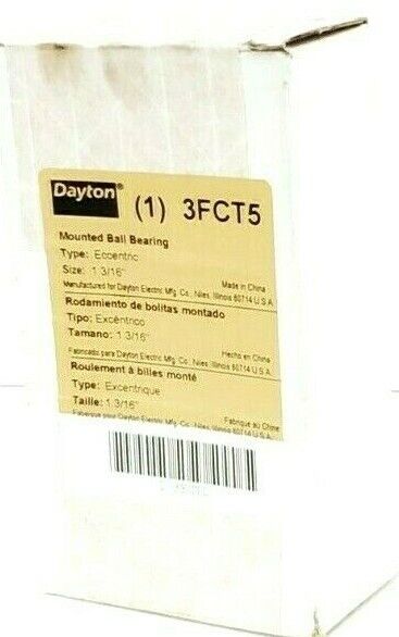NIB DAYTON 3FCT5 MOUNTED BALL BEARING TYPE: ECCENTRIC SIZE: 1-3/16''
