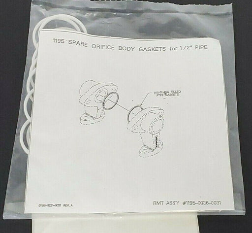 LOT OF 10 NEW FISHER 01195-0036-0031 1195 ORIFICE BODY 1/2'' GASKETS