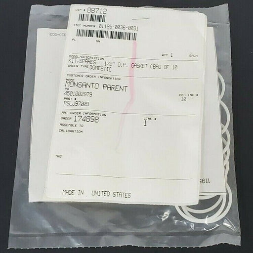 LOT OF 10 NEW FISHER 01195-0036-0031 1195 ORIFICE BODY 1/2'' GASKETS