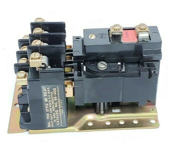 NEW ALLEN BRADLEY BR-400 RELAY 10A 600V W/ 76A86 120V 60CY. BR400