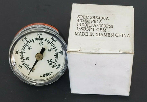 NIB USG SPEC 266436A GAUGE 40MM P915 1400KPA P915 1/8BSPT CBM