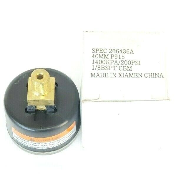 NIB USG SPEC 266436A GAUGE 40MM P915 1400KPA P915 1/8BSPT CBM
