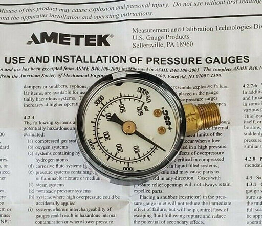 LOT OF 5 NIB USG SPEC 266430A GAUGES 40MM P915 4000KPA/600PSI 1/8'' BSPT LM