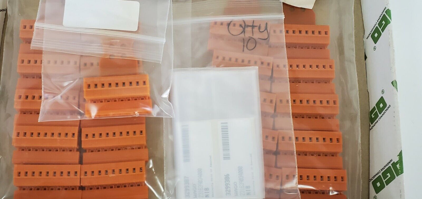 LOT OF 71 NEW WAGO 231-639/034-000 TERMINAL BLOCKS ORANGE SERIES 231