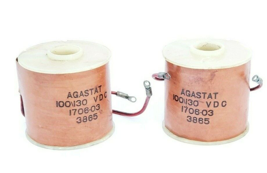 LOT OF 2 AGASTAT 1706-03 COILS 100/130 VDC 3865