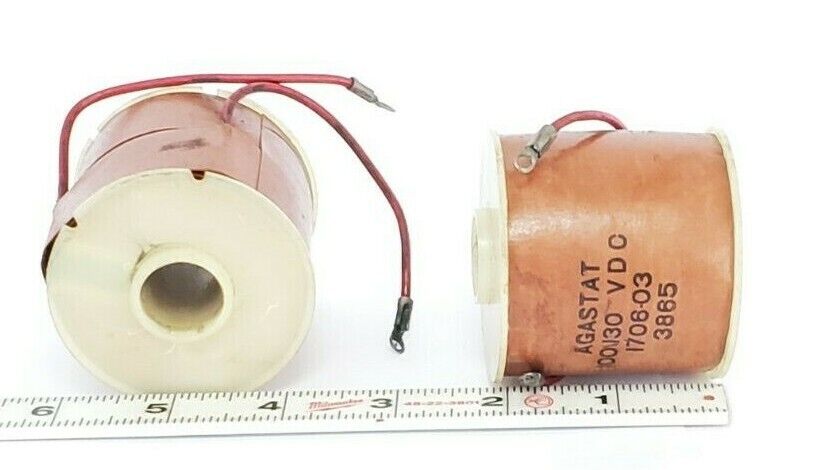 LOT OF 2 AGASTAT 1706-03 COILS 100/130 VDC 3865