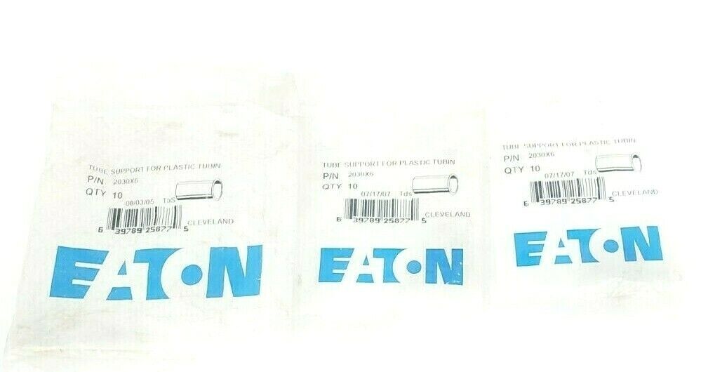 LOT OF 30 NEW EATON 2030X6 BRASS TUBE SUPPORT FOR PLASTIC TUBIN