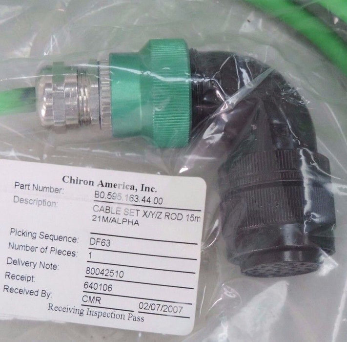 NIB CHIRON AMERICA B0.595.163.44.00 CABLE SET X/Y/Z ROD 15M 21M/ALPHA