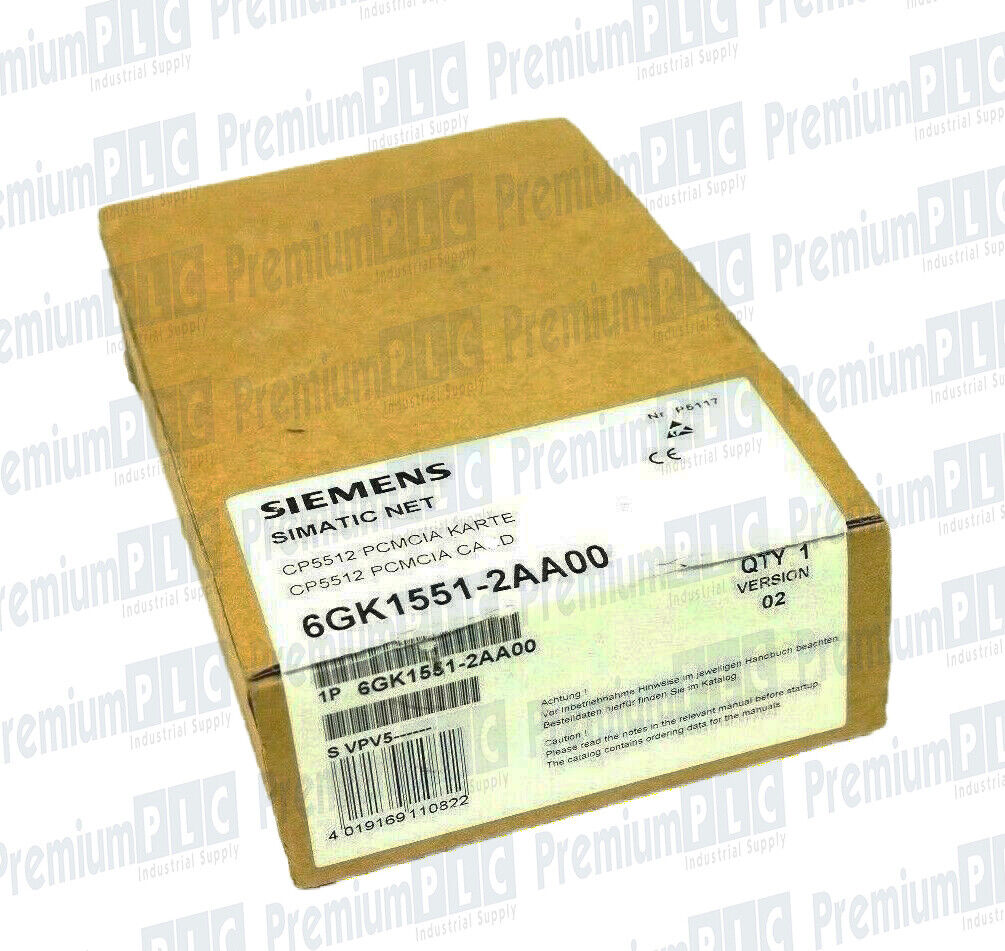 NEW F/S SIEMENS 6GK1551-2AA00 VER. 02 PROFIBUS CP5512 PCMCIA CARD 6GK15512AA00