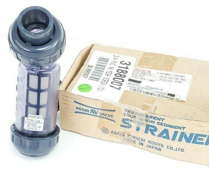 NIB ASAHI VYS2UUES8020 Y-SEDIMENT STRAINER VALVE 20MM 3/4'' TYPE 21 NSF61 COMBO