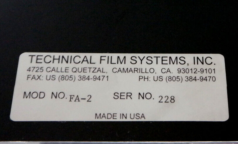 TECHNICAL FILM SYSTEMS PRINTER LAMP HOUSE ASSY LV-4 LIGHT VALVES, FA-2 MIRRORS