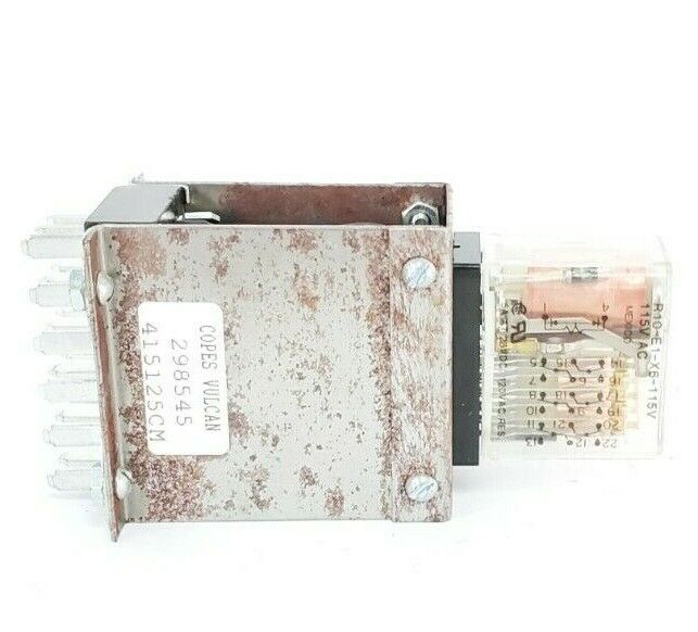 COPES VULCAN 298545 415125CM RELAY BASE W/ R10-E1-X6-115V RELAY & 27E127 SOCKET