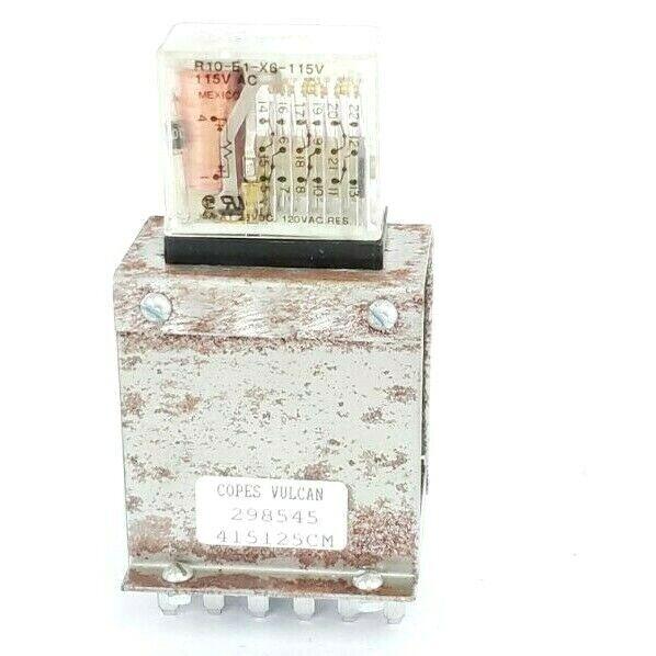 COPES VULCAN 298545 415125CM RELAY BASE W/ R10-E1-X6-115V RELAY & 27E127 SOCKET