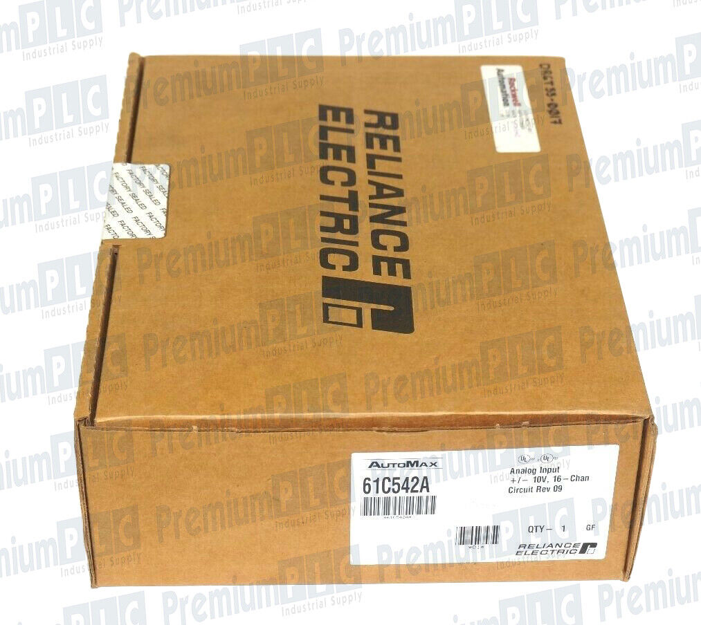 RELIANCE ELECTRIC 61C542A ANALOG INPUT 16-CHAN. CIRCUIT REV. 09 FACTORY SEALED