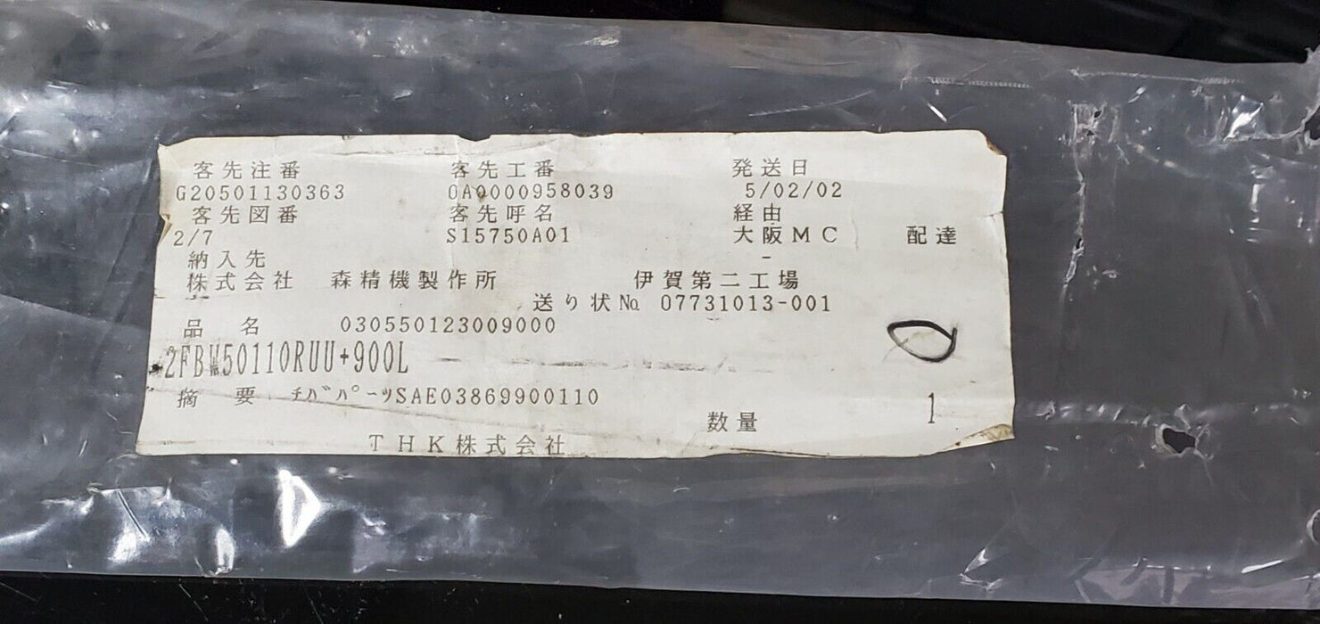 NEW THK FBW50110R 900L LINEAR RAIL SLIDE PACK FBW50110R900L