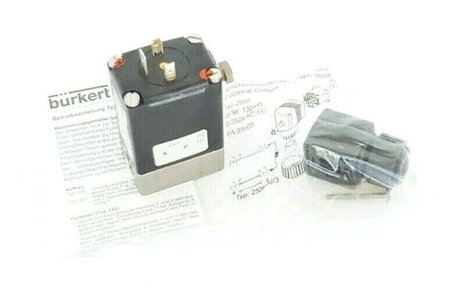 NEW BURKERT 0330-A-4.0 EPDM VA G1/4 SOLENOID VALVE W/ 2508 132445 CONNECTOR