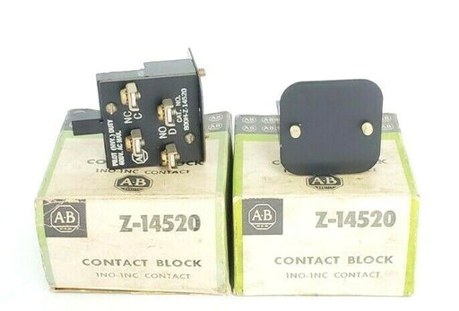 LOT OF 2 NIB ALLEN BRADLEY Z-14520 CONTACT BLOCKS 600VAC 800H-Z-14520 Z14520