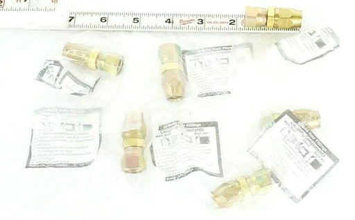 LOT OF 6 NEW SSP U-BUILD HOSE FITTINGS / COUPLINGS (5/8" X 1/2" X 7/16")