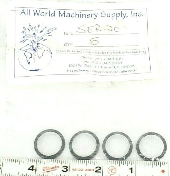 LOT OF 4 NEW ALL WORLD MACHINERY SUPPLY SER-20 O-RING SEALS SER20