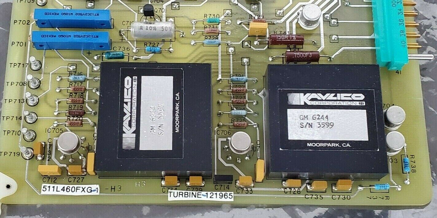 GENERAL ELECTRIC 125D460AY-2 TURBINE BOARD 511L460FCG-1-H3 121965 125D460FX-H3