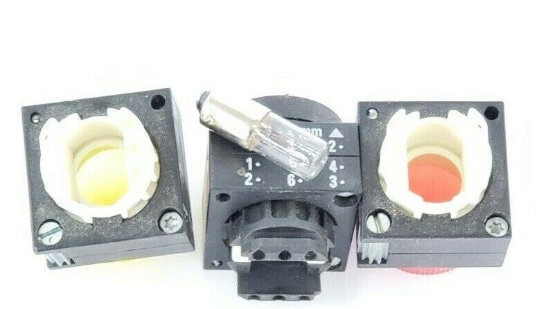 LOT OF 3 GENERIC PUSHBUTTONS / INDICATOR LIGHT COVERS