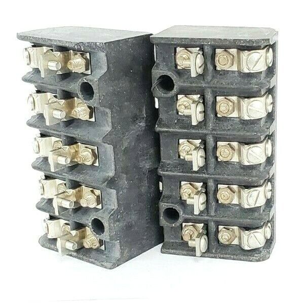 LOT OF 2 ALLEN-BRADLEY X-49662 CONTACT BLOCKS, SIZE 1, 5NO, X49662