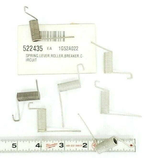 LOT OF 7 NEW GENERIC WESTINGHOUSE 15/16" CIRCUIT BREAKER ROLLER LEVER SPRINGS