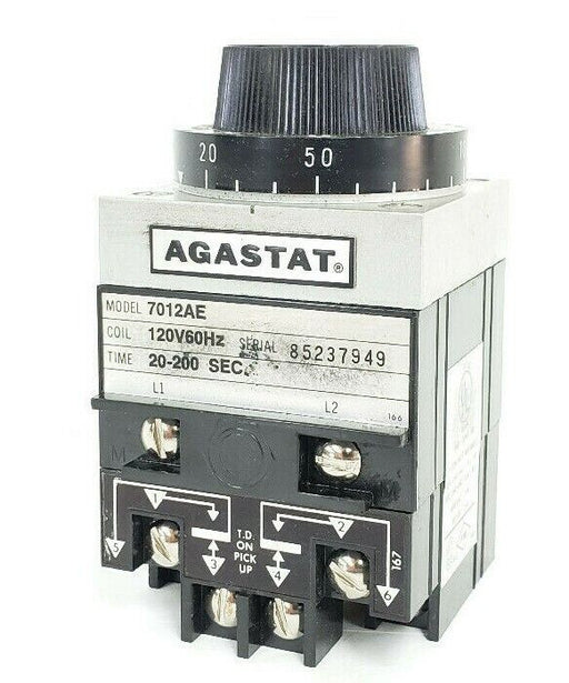 AGASTAT 7012AE TIME DELAY RELAY 120V, 60HZ, 20-200SEC