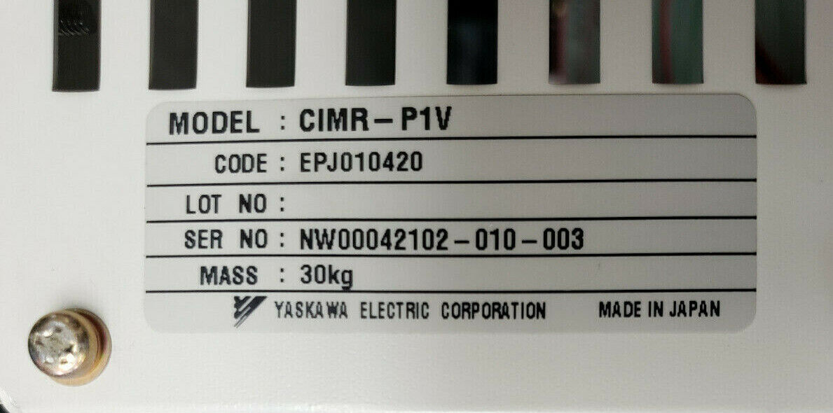 YASKAWA CIMR-P1V DRIVE 200-230VAC, 50/60HZ, CODE EPJ010420, CIMRP1V