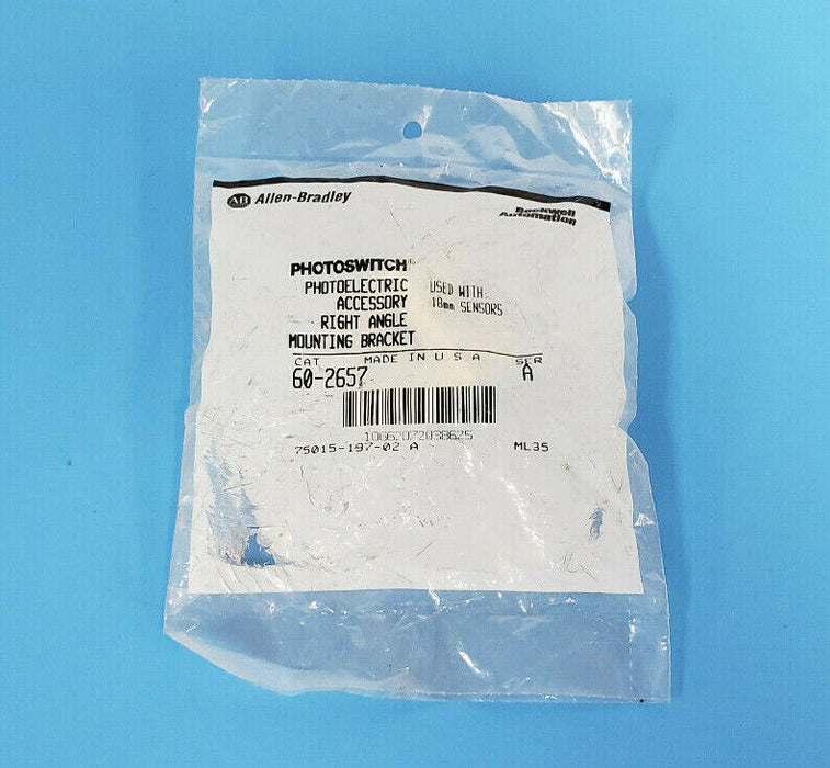 NEW ALLEN-BRADLEY 60-2657 SER. A PHOTOELECTRIC RIGHT ANGLE MOUNTING BRACKET