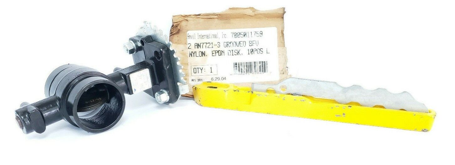ANVIL GRUVLOK 7005011759 SERIES 7700 2" BUTTERFLY VALVE, 10POS, 200PSI, AN7721-3