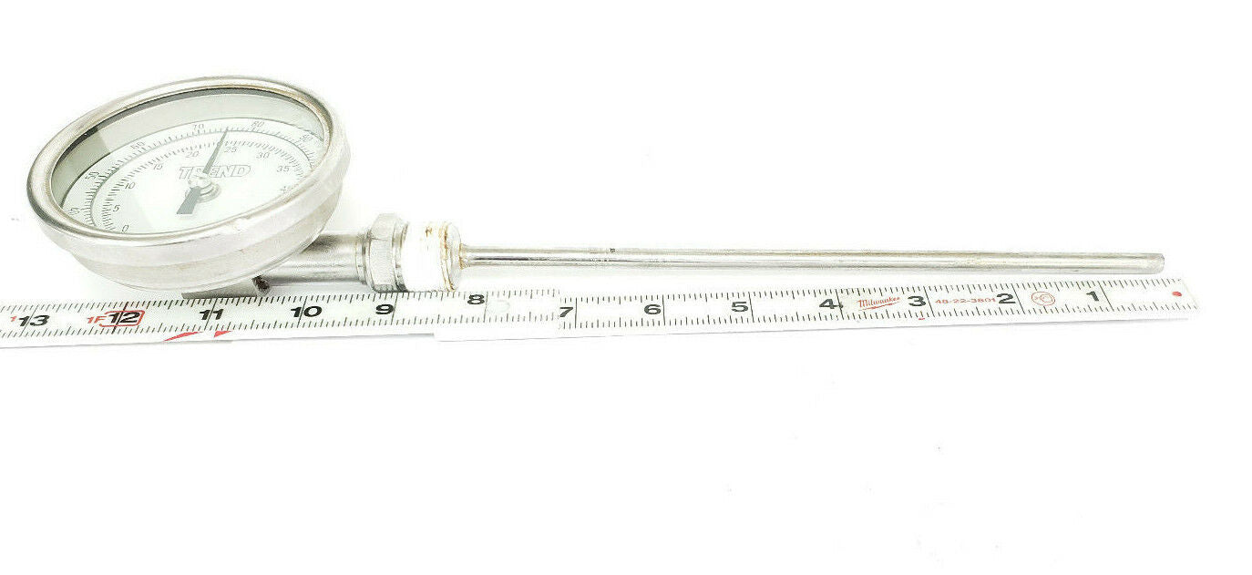 TREND INSTRUMENTS 25 TO 125 DEG F / -5 TO 50 DEG C THERMOMETER, 9" STEM