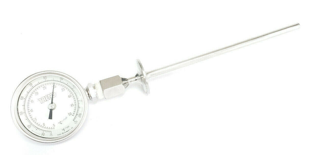 TREND INSTRUMENTS 25 TO 125 DEG F / -5 TO 50 DEG C THERMOMETER, 9-1/2" STEM