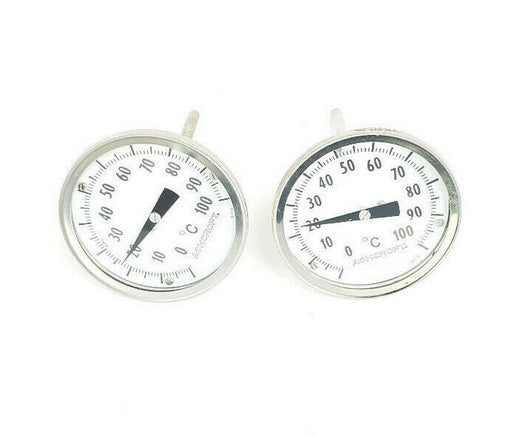 LOT OF 2 ASHCROFT 0-100 DEG C TEMPERATURE PROBES / THERMOMETERS, 4" STEMS