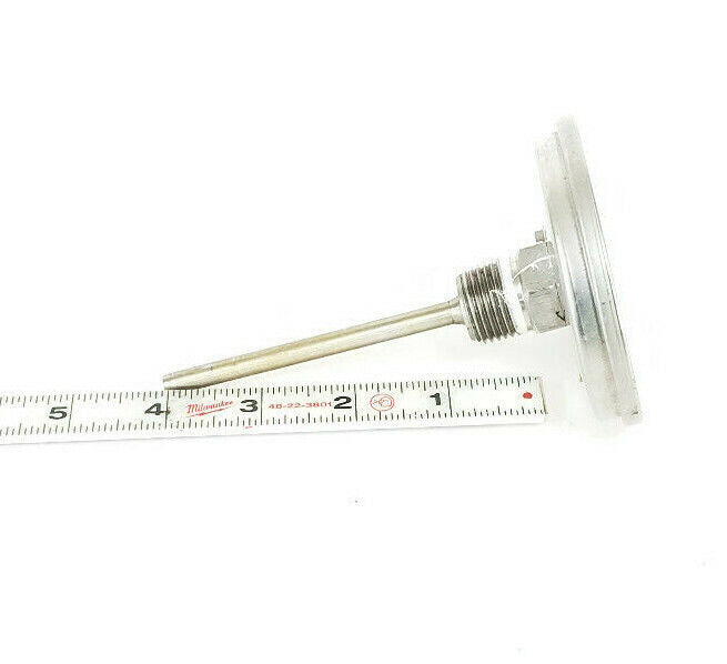 LOT OF 2 ASHCROFT 0-100 DEG C TEMPERATURE PROBES / THERMOMETERS, 4" STEMS