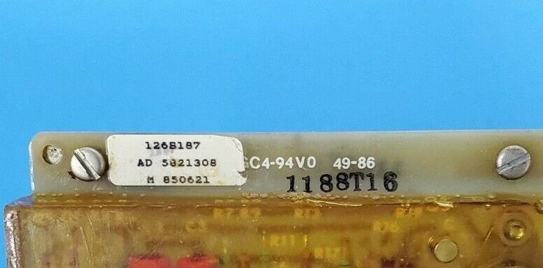 GENERIC GC4-94V0 49-86 TERMINAL PC BOARD 126S187 AD-5821308 M-85062 1188T16