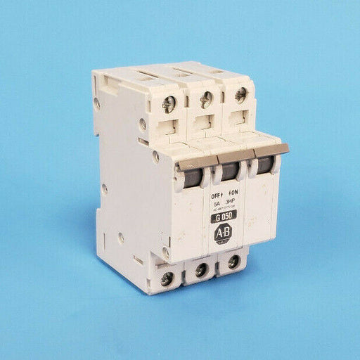 ALLEN-BRADLEY 1492-CB3-G050 SER. C CIRCUIT BREAKER, 5A, 3HP, 1492CB3G050