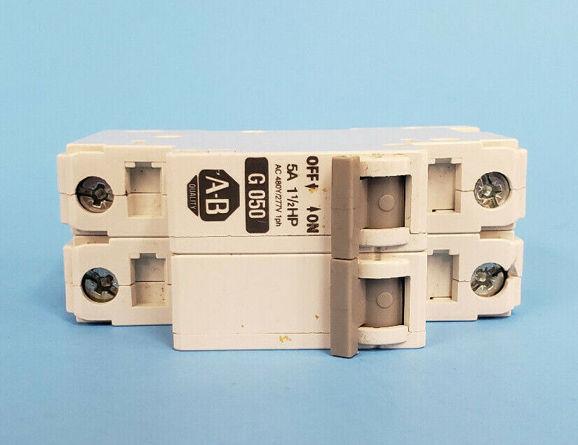ALLEN-BRADLEY 1492-CB2-G050 SER. C CIRCUIT BREAKER, 5A, 1-1/2HP, 1492CB2G050
