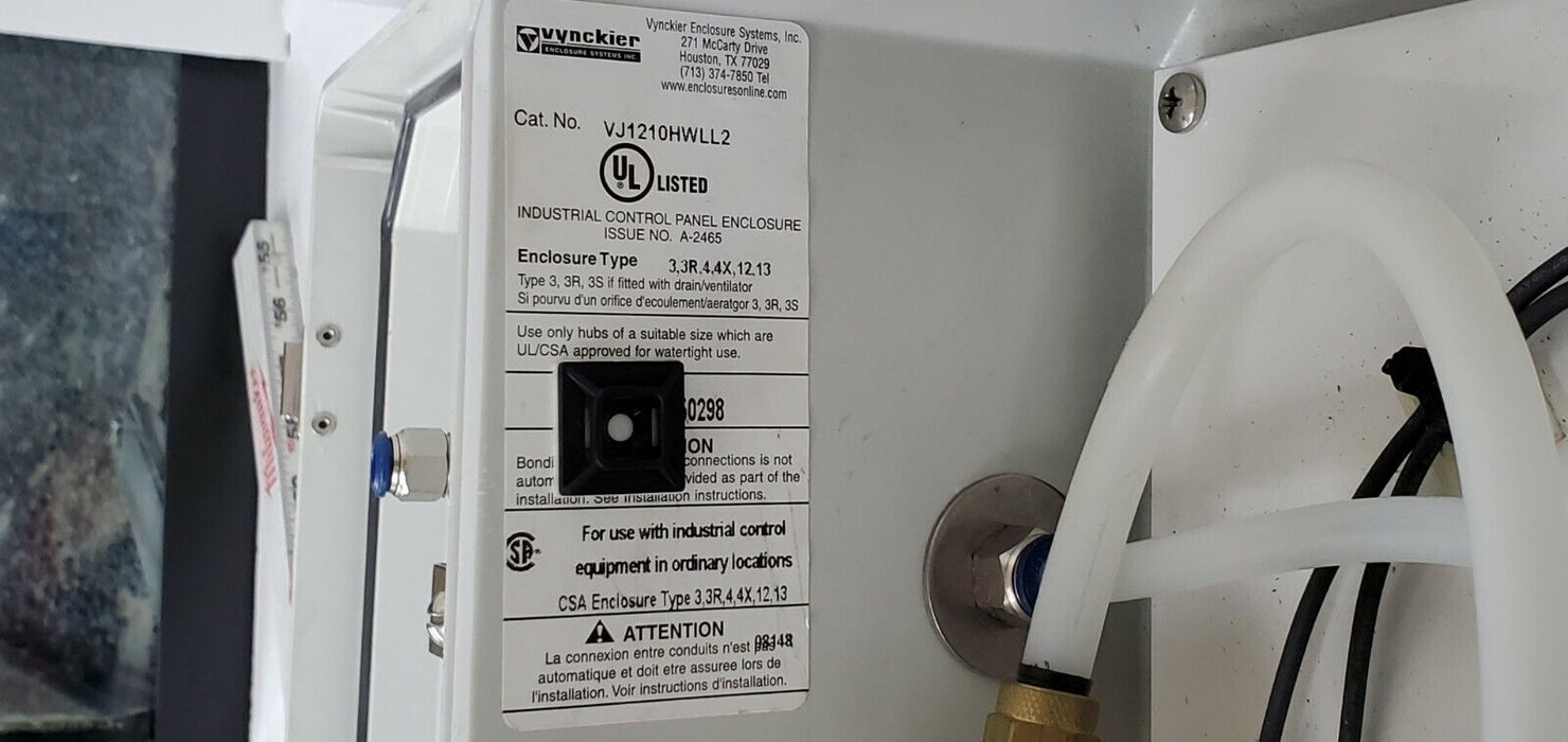 K SYSTEMS TANK MATE CONTROL STATION (VYNCKIER ENCLOSURE # VJ1210HWLL2)