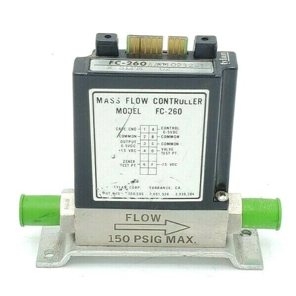 TYLAN CORP. FC-260 2 SLPM MASS FLOW CONTROLLER 150PSIG FC-260-2-SLPM-02