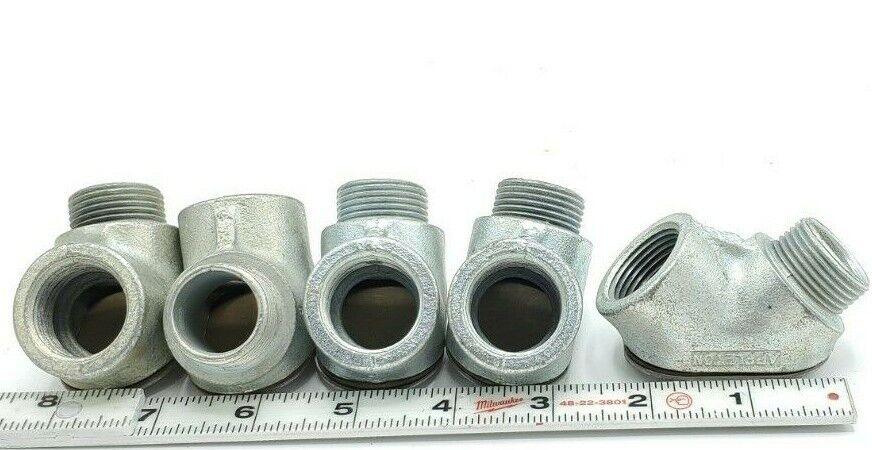 LOT OF 5 NEW APPLETON 3/4" 90 DEGREE ELBOW CONDUIT FITTINGS 13 F TO C M