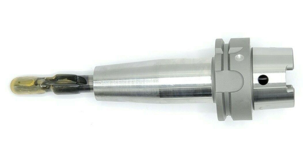 NEW GUHRING HSK63-A 0 14X120 TOOL HOLDER ASSY CT-62595 W/ CT-62596 14MM STEPDRIL