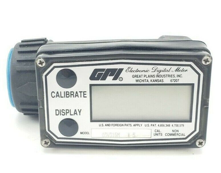 GPI MODEL 03V31GM ELECTRONIC DIGITAL FLOW METER 03V31GM*5