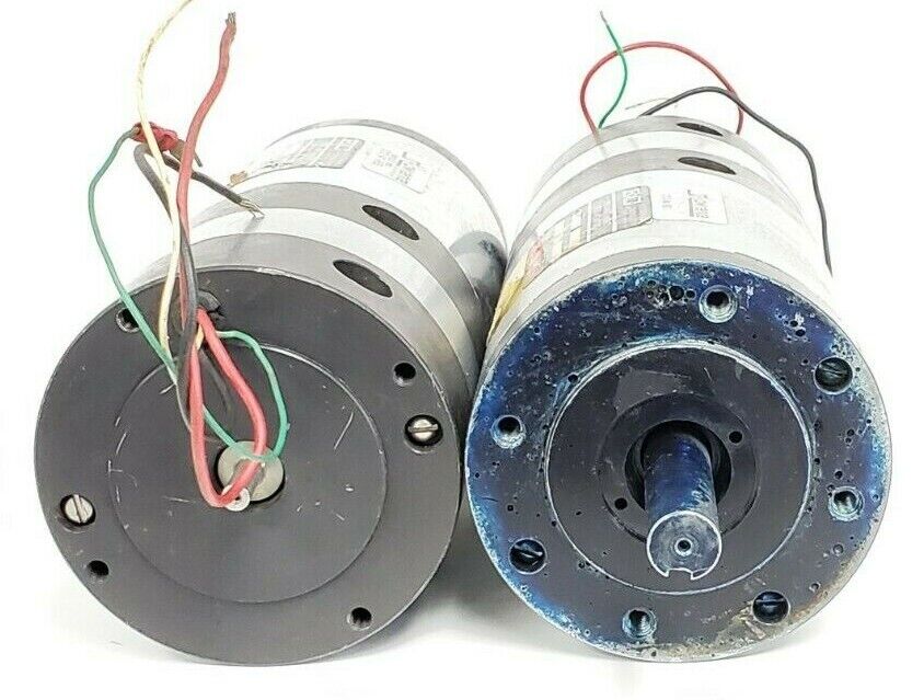 LOT OF 2 ELECTRO-CRAFT 0702-09-010 SERVO MOTORS W/ TACHO FEEDBACK E702 070209010