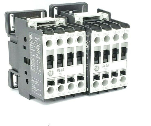 LOT OF 2 GENERAL ELECTRIC RL4RA031T AUX. CONTROL RELAYS MOD. 1, RL4R 1E, LB1AJ