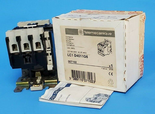 TELEMECANIQUE LC1-D4011G6 CONTACTOR 120V 60HZ LC1-D4011 LC1D4011G6 *DAMAGED*