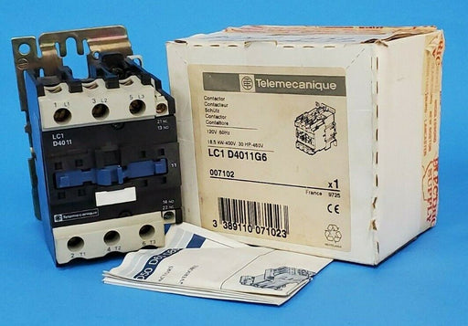 TELEMECANIQUE LC1-D4011G6 CONTACTOR 120V 60HZ LC1-D4011 LC1D4011G6 *DAMAGED*